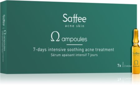 Saffee Acne Skin Omega ampoules: 7-days intensive soothing acne treatment 7-dňová intenzívna starostlivosť pre zmiernenie prejavov akné