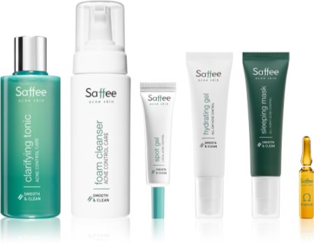 Saffee Acne Skin Omega ampoules: 7-days intensive soothing acne treatment 7-dňová intenzívna starostlivosť pre zmiernenie prejavov akné