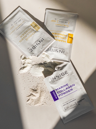 INSIBÉ Marine collagen 5000 mg coffee flavoured for age group 45+ Pulver zur Herstellung von Getränken für schöne Haare, Haut und Nägel