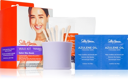 Sally Hansen Salon Gel Polish Wax Kit streifenloses Epilierwachs für das Gesicht und empfindliche Partien