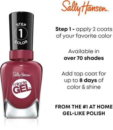 Sally Hansen Miracle Gel™ esmalte para uñas en gel sin usar lámpara UV/LED