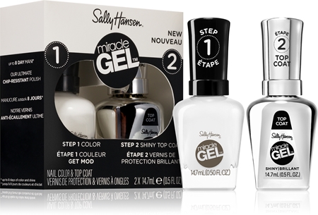 Sally Hansen Miracle Gel™ sada lak na nechty a top coat odtieň 900 Get Mod