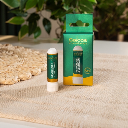 Saloos Aromatherapy Nevolnost & Cestování inhalaatorpulk eeterlike õlidega