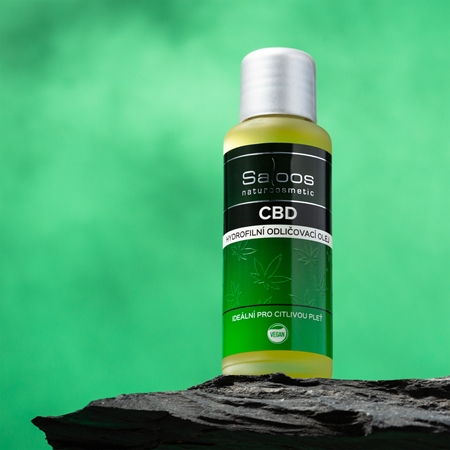 Saloos CBD hydrofilní olej pro šetrné odlíčení pleti