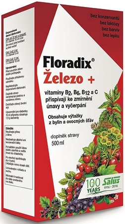 Salus Floradix Železo+ Sirup zur Unterstützung der Blutbildung
