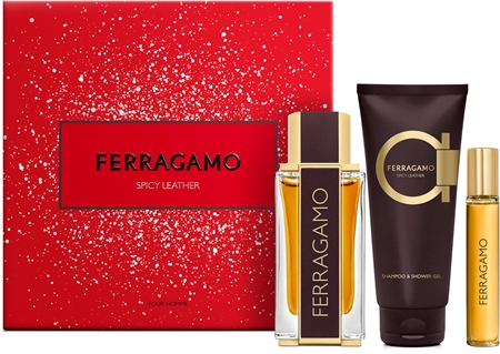 salvatore ferragamo ferragamo spicy leather woda perfumowana 100 ml   zestaw  