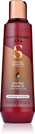 Sanctuary Spa Ruby Oud huile douche traitante effet nourrissant