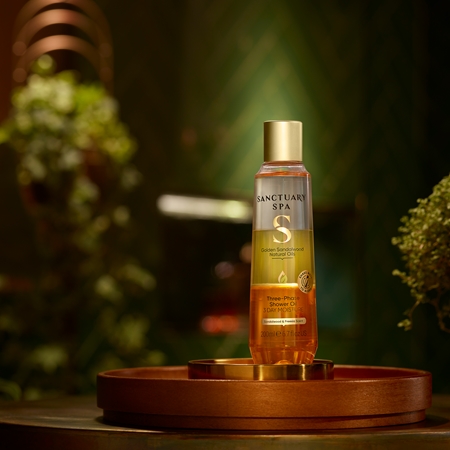 Sanctuary Spa Golden Sandalwood třífázový sprchový olej