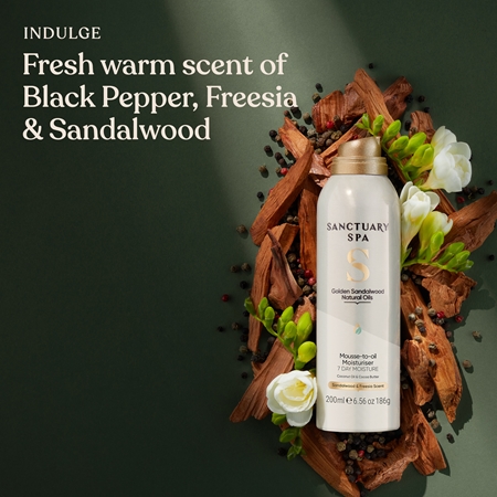 Sanctuary Spa Golden Sandalwood vlažilna pena s hranilnim učinkom