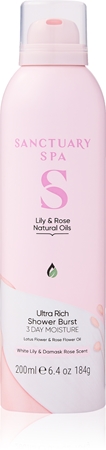 Sanctuary Spa Lily & Rose suihkuvaahto ravitseva vaikutus