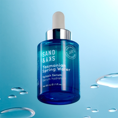 Sand & Sky Tasmanian Spring Water Splash Serum intensives, hydratisierendes Serum für das Gesicht