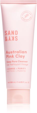 Sand & Sky Australian Pink Clay Deep Pore Cleanser gel démaquillant et nettoyant