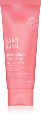 Sand & Sky Australian Pink Clay Micro-Exfoliating Face Scrub mikro-exfoliační čisticí gel na obličej