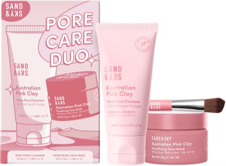 Sand & Sky Australian Pink Clay Pore Care Duo coffret para cuidado da pele