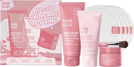 Sand & Sky Australian Pink Clay Aussie Skincare Routine skin care set