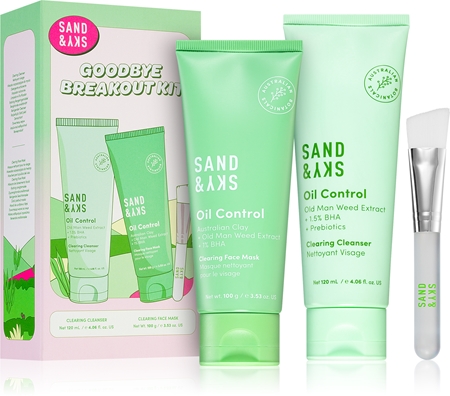 Sand & Sky Goodbye Breakout Kit gift set (for problem and oily skin ...