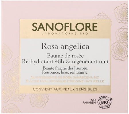 Sanoflore Rosa Angelica crema de noche hidratante con efecto regenerador