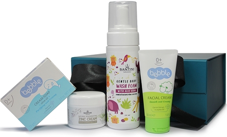Coffret Cadeau Bébé 5 Pièces Éléphant Bleu - Nouveau-Né