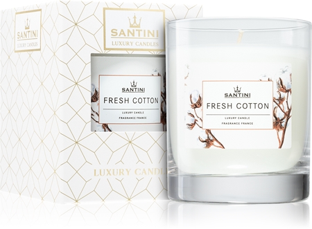 SANTINI Cosmetic Fresh Cotton mirisna svijeća