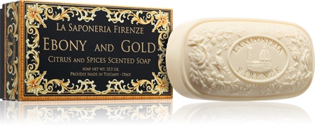 Saponificio Artigianale Fiorentino Ebony and Gold natural bar soap