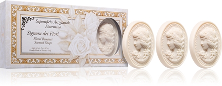 Saponificio Artigianale Fiorentino White Cameo Set sada tuhých mýdel