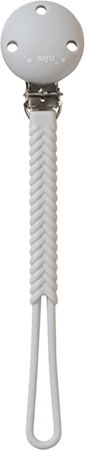 Saro Baby Braided Silicone Pacifier Holder dummy clip