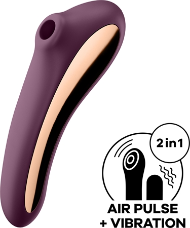 Satisfyer Dual KISS vibrátor se stimulátorem klitorisu