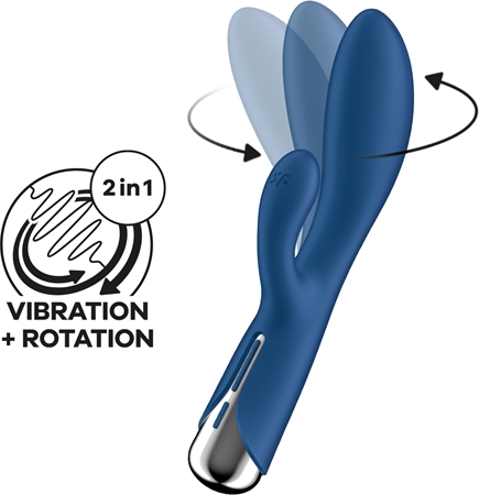 Satisfyer Spinning Rabbit 1 Rotating Shaft vibrator with clitoral stimulator rotating