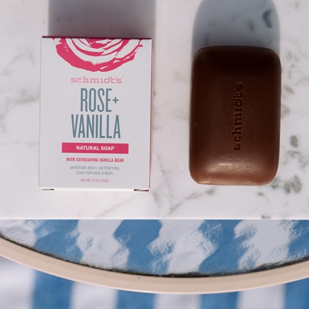 Schmidt's Rose + Vanilla přírodní tuhé mýdlo