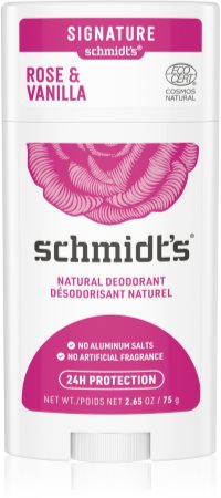 Schmidt's Rose + Vanilla твердий дезодорант без вмісту солей алюмінію