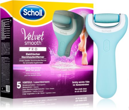Scholl Velvet Smooth Pro lima elétrica para os pés à prova de água