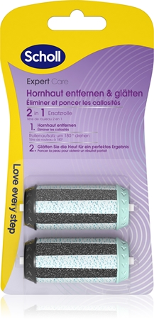 Scholl Expert Care File & Smooth rouleau de remplacement pour râpe électrique pieds 2 en 1