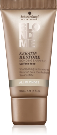 Schwarzkopf Professional Blondme atkuriamasis keratininis šampūnas šviesiems plaukams