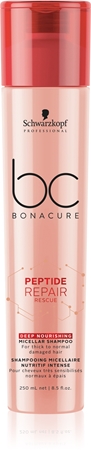 Schwarzkopf Professional BC Bonacure Peptide Repair Rescue champú nutritivo micelar para cabello rebelde y grueso
