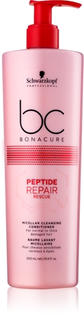 Schwarzkopf Professional BC Bonacure Peptide Repair Rescue acondicionador limpiador micelar para cabello maltratado o dañado