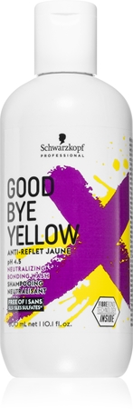 Schwarzkopf Professional Goodbye Yellow шампоан, неутрализиращ жълтите нюанси за боядисана коса и коса с кичури