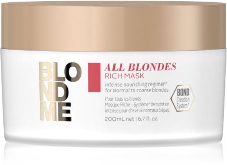 Schwarzkopf Professional Blondme All Blondes Rich Maske mit ernährender Wirkung für grobes Haar