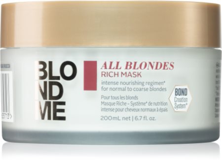 Schwarzkopf Professional Blondme All Blondes Rich Närande mask För grovt hår