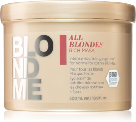 Schwarzkopf Professional Blondme All Blondes Rich Maske mit ernährender Wirkung für grobes Haar