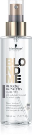 Schwarzkopf Professional Blondme Blonde Wonders regeneráló, fényesítő spray a szőke és melírozott hajra
