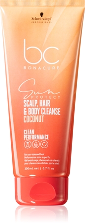 Schwarzkopf Professional BC Bonacure Sun Protect Scalp, Hair & Body Cleanse σαμπουάν για μαλλιά και σώμα