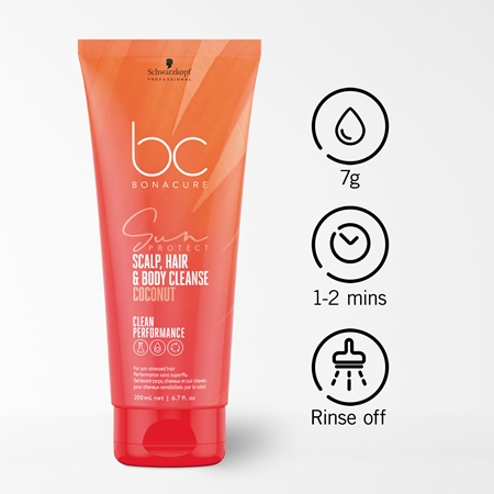 Schwarzkopf Professional BC Bonacure Sun Protect Scalp, Hair & Body Cleanse šampūnas plaukams ir kūnui
