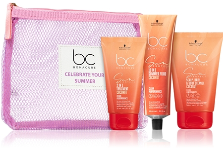 Schwarzkopf Professional BC Bonacure Sun Protect Pouch 2023 комплект за пътуване За коса