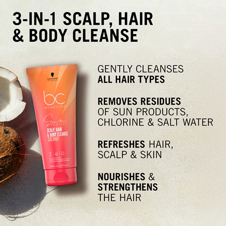 Schwarzkopf Professional BC Bonacure Sun Protect Scalp, Hair & Body Cleanse Brusegel 2-i-1