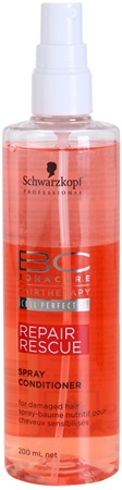Schwarzkopf Professional BC Bonacure Peptide Repair Rescue condicionador regenerador em spray para cabelo danificado