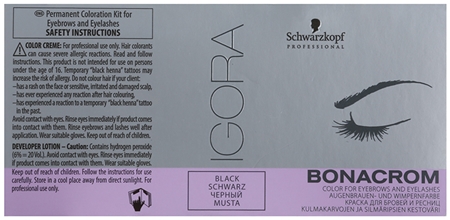 Schwarzkopf Professional Igora Bonacrom barva na obočí a řasy s aktivátorem