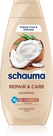 Schwarzkopf Schauma Repair & Care shampoing pour cheveux secs et abîmés à la noix de coco