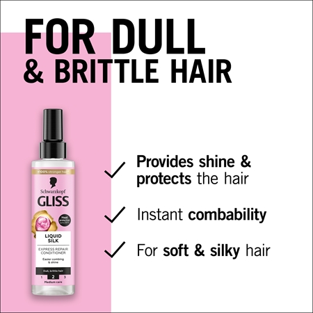 Schwarzkopf Gliss Liquid Silk незмиваючий кондиціонер для зміцнення та блиску волосся