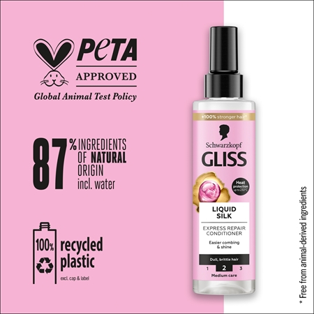 Schwarzkopf Gliss Liquid Silk незмиваючий кондиціонер для зміцнення та блиску волосся