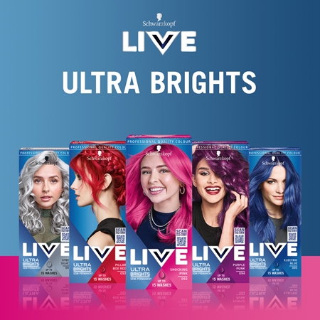 Schwarzkopf LIVE Ultra Brights or Pastel poolpüsivärv (semi-permanent)